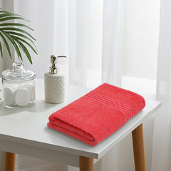 Liberty Towels Medium Size Bath Towel 450 Gsm | Soft, Quick Dry, Super Absorbent Turkish Towel For Bathroom, Gym & Travel (Coral)