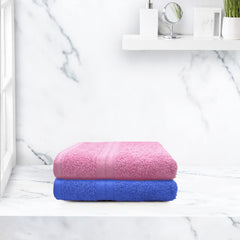 Sassoon Anatolia 2 Piece Cotton Hand Towel 362 Gsm | Soft, Absorbent & Quick Dry Towel For Gym, Home & Yoga (Heaven & Pink)
