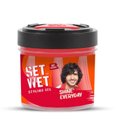 Set Wet Styling Hair Gel For Men Shine Everyday , 250gm 8.8 Oz. | Light Hold , High Shine | For Long Hair | No Alcohol , No Sulphate