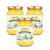 100% Natural A2 Gir Cow Ghee By Satvik Pure Ghee | Healthy & Delicious Nutrients Lab Certified Desi Ghee Good For Overall Health | 3 Litr (1 Litr * 3) 101.4 Ounce | Jar Pack