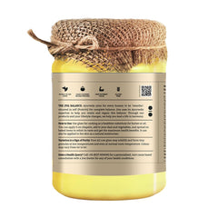 Natural Gir Desi Cow A2 Ghee By Jiva | Source Of Vitamins C, E & K Healthy Desi Ghee Perfect For Glowing Skin | (500ml) 16.9 Ounce | Jar Pack