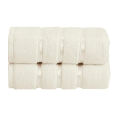 Spread Spain 100% Cotton Hand Towel 600 Gsm | Soft, Fluffy, Super Absorbent & Quick Dry Towels For Pool, Spa & Gym (Cream) -Set Of 2