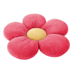 Flower Shaped Floor Cushion Pillow, For Kids Room, Living Room, Pink - 16 X 16 Inch | Luxury Kids Furnishing, Throw Pillow, Decorative Cushion, Nursery Décor, Velvet Cushion - Pack Of 1