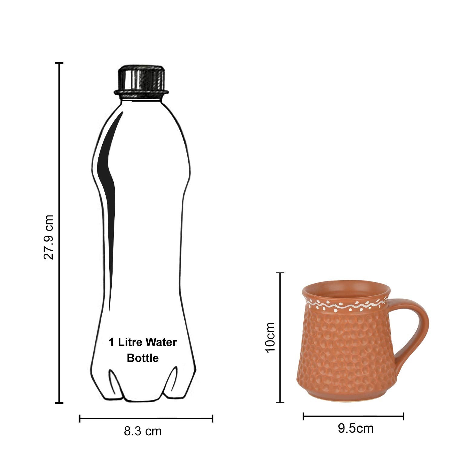 Handcrafted Ceramic Milk Mugs Set Of 2 - 300ml Each, Terracotta Brown | Coffee Cups & Mugs - Tea Cups & Mugs Handcrafted Ceramic Milk Mugs Set Of 2 - 300ml Each, Terracotta Brown | Coffee Cups & Mugs - Tea Cups & Mugs