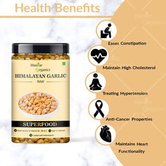 Manhar Organics Himalayan Garlic Raw Kashmiri Lehsun, Himalayan Single Clove Garlic Or Snow Mountain Garlic For Strong Immunity | 400gm 0.8lbs