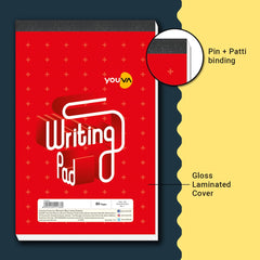 Patti Bound, Writing Pad, Single Line, 80 Pages, High-Quality Paper For Smooth Writing, 12Pcs