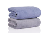 Glivary Microfiber Bath-Soft Towels 640 Gsm | With Hook Quick Dry Super Absorbent-Bath Towel For Men & Women (Grey & Dark Blue) | Pack Of 2
