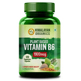 Himalayan Organics Plant - Based Vitamin B6 | Supports Immunity, Brain Health | 120 Capsules , 200gm 0.4lbs