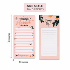 Daily Planner Writing Pads, To Do List Notepads, Pocket & Travel Easy Tear Off Pad | Set Of 4