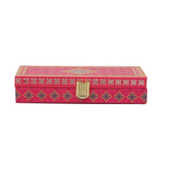 Designer Rectangular Shaped Cash Box, Shagun Box, Gift Box, Gaddi Box, Jewellery Box, Shagun Envelope In Floral Design, Colour - Pink