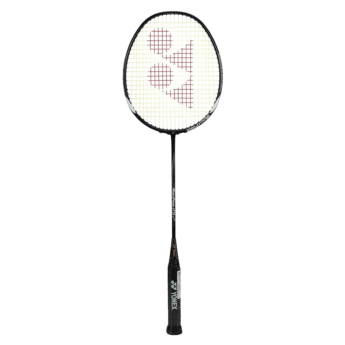 Yonex MUSCLE POWER 29 Carbon Graphite Strung Badminton Racket With Full Racket Cover, Colour - Black & White | For Intermediate Players, 85 Grams, Maximum String Tension - 30lbs