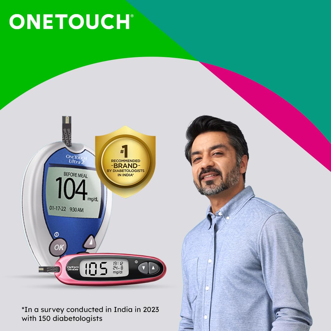 OneTouch Ultra Test Strips | Pack Of 50 Strips | Blood Sugar Test Machine Testing Strips - Global Iconic Brand | For Use With OneTouch Ultra 2 Glucometer & OneTouch Ultra Easy Glucometer OneTouch Ultra Test Strips | Pack Of 50 Strips | Blood Sugar Test Machine Testing Strips - Global Iconic Brand | For Use With OneTouch Ultra 2 Glucometer & OneTouch Ultra Easy Glucometer