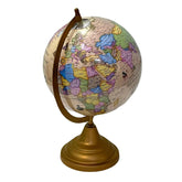 Decorative Globe - Political Globe For Home Decor Or Office Desk Accessory, Painted Iron Arc & Base, Showpiece For Living Room (Brown) Pack Of 1