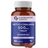 Carbamide Forte Vitamin B12 Supplements 500mcg , Active Form Of Methylcobalamin B12 Supplement For Men & Women | 90 Veg Tablets , 150gm 0.3lbs