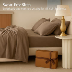 1 Single Microfiber Bedsheet With 1 Pillow Cover - 60 X 90 Inches, Taupe | Perfect For Home, Hostel & Gifting Lightweight, Breathable & Durable