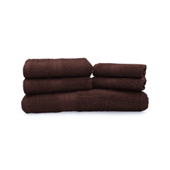 Sassoon Anatolia Bath + Hand & Face Towel 1200 Gsm (Cocoa) - Pack Of 5