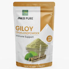 Jnkb Giloy Powder 100% Natural, Guduchi Gulvel Stem For Face, Hair, Skin, Amruthavalli Podi, Tinospora Cordifolia, No Added Chemicals | 200gm 0.4lbs