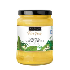 Premium Organic Cow Desi Ghee By Kapiva | Rich In Nutrients Calcium & Iron Pure Healthy Desi Cow Ghee Good For Diet | (500ml) 16.9 Ounce | Jar Pack