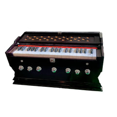 Musical Instrument Harmonium - 7 Stopper, 39 Keys, Double Bellow, Two Reeds (Base- Male) | 440v Tunned - Two Side Carry Handle