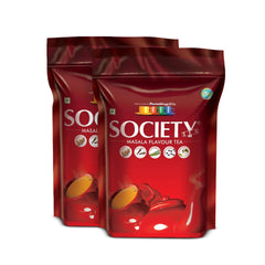Society Masala Flavor Tea Pack Of 2 X 500gm, 17.6 Ounce Each - Masala Chai Enriched With Cardamom Ginger Cloves Black Pepper & Lemongrass | Refreshing Classic Masala Tea - No Preservatives