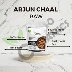 Namo Organics Arjun Ki Chaal Arjuna Tree Bark Raw, Lowers Bad Cholesterol, Ideal For Herbal Skin Care | 400gm 0.8lbs