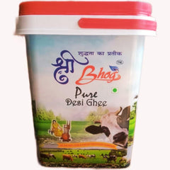 Pure Natural Pure Desi Ghee By Shree Bhog | Great Source Of Essential Nutrients Desi Ghee Perfect For Body Joint Pain | (5 Litr) 169.0 Ounce | Bucket