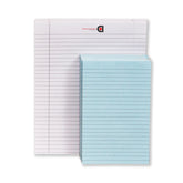 Writing Notepad Ruled 10.5x8.5 White, Pack Of 6 & 5 X 8 Blue, Pack Of 12- Inch 50 -Sheet Lined