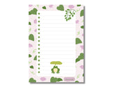A5 Notes/To Do List Notepad, Beautiful Checklist Pad, Tear-Off Sheets (Frog, Green) Pack Of 1