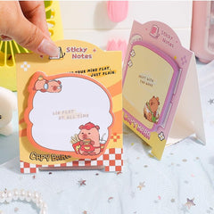 Cute Capybara Sticky Notes Set | Colorful Page 3D Sticky Notes 60 Sheets Unique Design With Paper