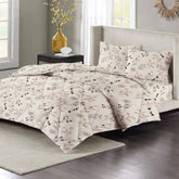 Double Bedsheet 1 Comforter 2 Pillow Covers - 90 X 100 Inches, Beige, 4 Pcs Bedding Set | Cotton Summer Ac Comforter Set King Size Double Bed