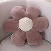 Flower Pillow Cushion, Seating Pad Sunflower Chair Cushion Throw Pillow, Brown, Size - 35 Cm | For Comfort, Home Decoration Use | For Car Room, Office, Gifts For Girls, Kids - Pack Of 1