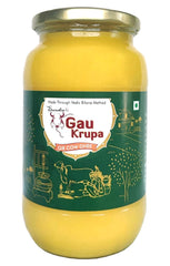 Organic Gir Cow Desi Ghee By Gau Krupa | Vedic Bilona Method Gir Gaay Ghee Good For Taste | (100ml) 3.3 Ounce | Jar Pack