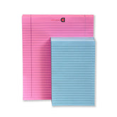 Writing Notepad Ruled 10.5x8.5 Pink, Pack Of 6 & 5 X 8 Blue, Pack Of 12- Inch 50 -Sheet Lined