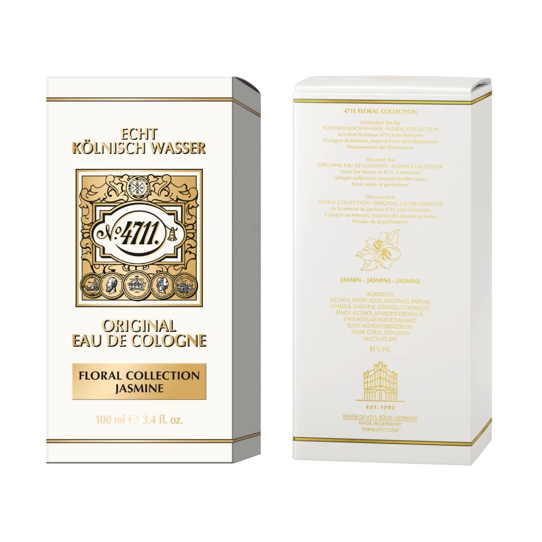 4711 Floral Collection Jasmine Eau De Cologne 100ml 3.4 Fl.oz. | Perfect Gift For Someone 4711 Floral Collection Jasmine Eau De Cologne 100ml 3.4 Fl.oz. | Perfect Gift For Someone