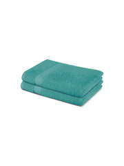 Himeya 100% Cotton Large Size Hand Towels 400 Gsm (Turquoise Green) - 2 Piece