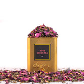 Chayam Rose Green Tea - 50gm Tin, 1.7 Ounce | Rose Tea With Real Dried Rose Petals & Whole Leaf Green Tea - Low Caffeine - Refreshing & Aromatic Green Tea