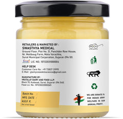 Natural Premium Desi Cow Ghee By Glamycose | High In Protein Fiber Healthy Desi Ghee For Frying | (100ml) 3.3 Ounce | Box Pack
