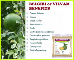 3v Products Organic Belgiri Powder Vilvam Fruit, Bael Phal Dry, Bilva, Aegle Marmelos, Wood Apple, Cholesterol, Body Heat Reduce, Gastric & Constipation | 1 Kg 2.2lbs
