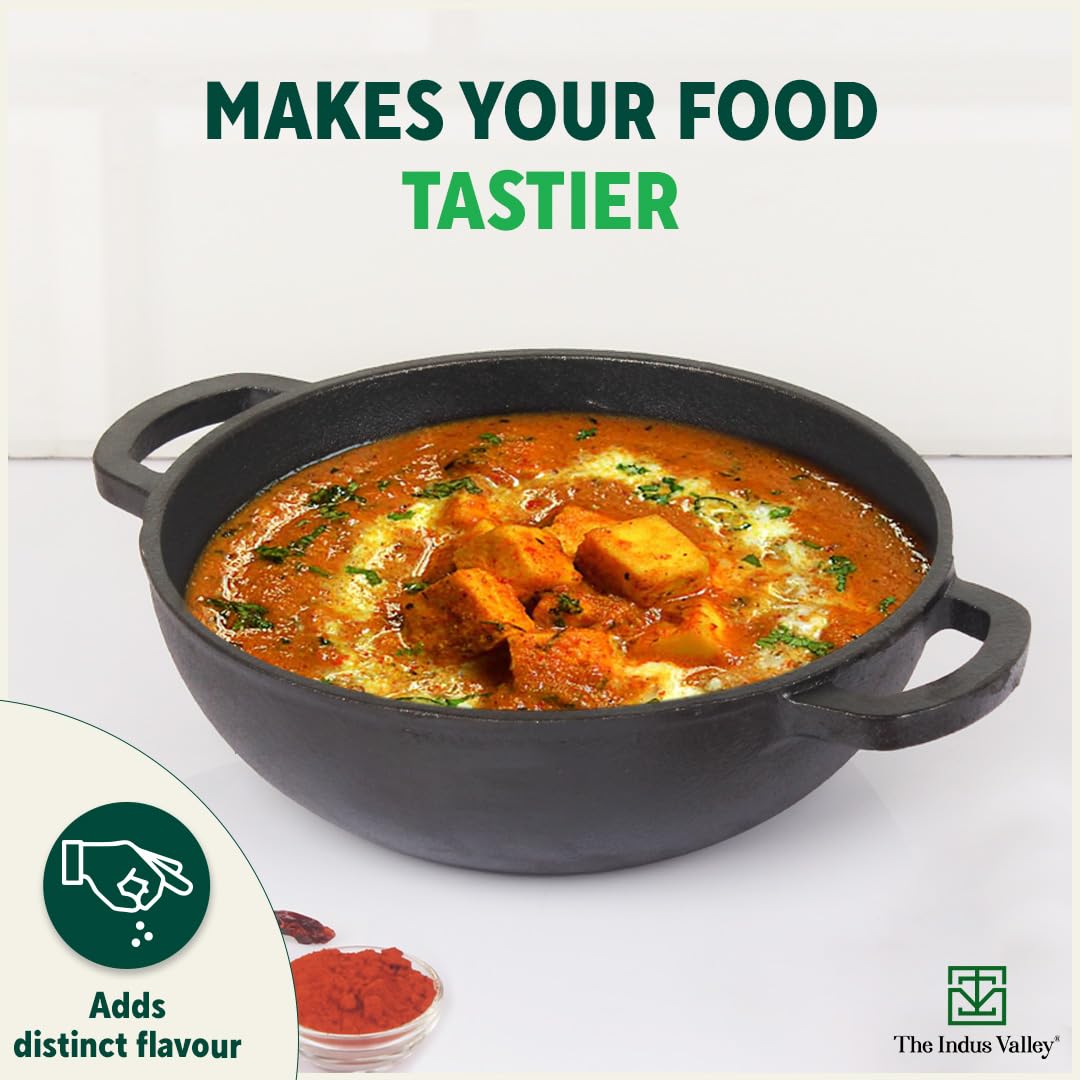 Pre-Seasoned Black Cast Iron Cookware Set - Tawa 30cm + Kadai 25.4 Cm, 2.3 Liters | Kitchen Cooking Combo Pots & Pans Set Of 2 Pcs - Naturally Nonstick Pre-Seasoned Black Cast Iron Cookware Set - Tawa 30cm + Kadai 25.4 Cm, 2.3 Liters | Kitchen Cooking Combo Pots & Pans Set Of 2 Pcs - Naturally Nonstick