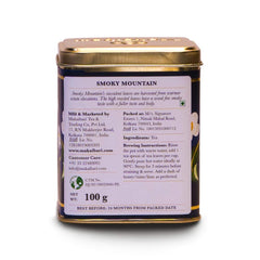 Makaibari Roasted Darjeeling Smoky Mountain Peaty Black Tea - 100gm Tin Caddy, 3.5 Ounce | USDA Certified Premium Darjeeling Loose Leaf Tea - High Caffeine Loose Leaves
