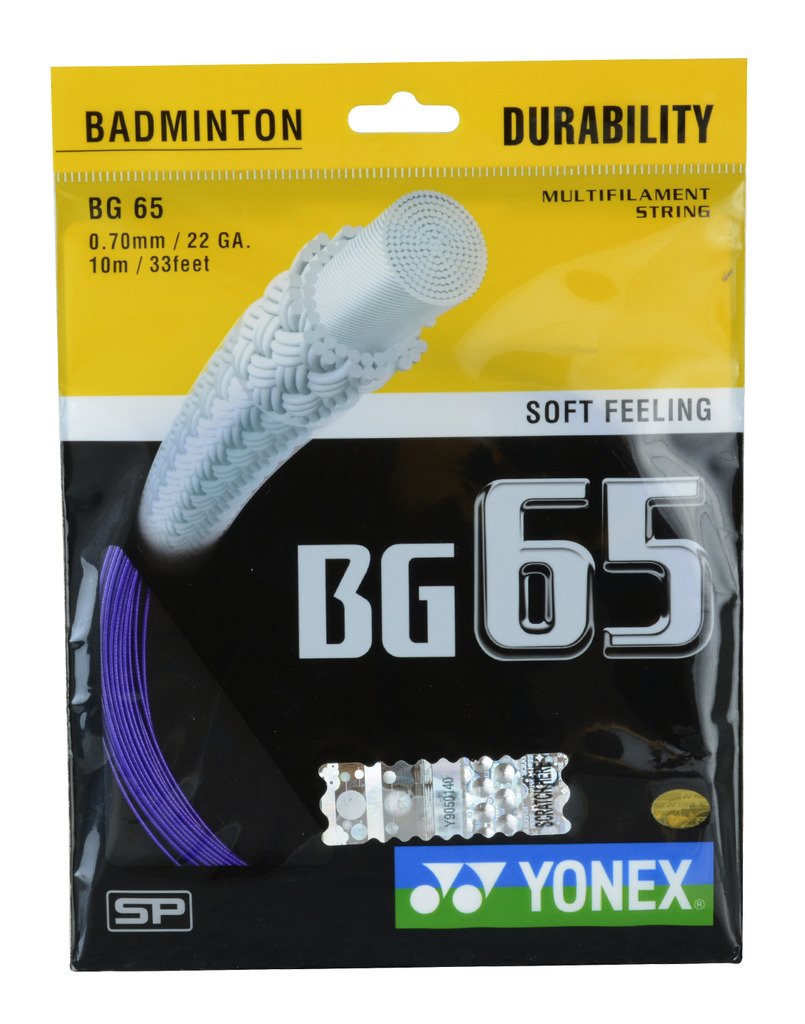 Yonex BG 65 Badminton Strings, Size - 0.70mm, Material - Titanium, Colour - Purple Yonex BG 65 Badminton Strings, Size - 0.70mm, Material - Titanium, Colour - Purple