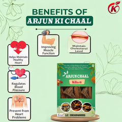 Kilson Ayurvedic Arjuna Chaal Raw Natural Heart Health Supplement Pure Arjuna Bark, Maintain Healthy Blood Pressure And Cholesterol Levels | 200gm 0.4lbs