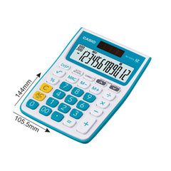 Casio Scientific Calculator & Casio Desktop Calculator (Blue) |10 Digit Mantissa + 2 Digit Exponential Display - 12 Digits, 2-way Powered (Solar + Battery) Calculator 300 Steps
