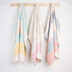 Thirsty Towel By Doctor Towels Bamboo Bath Towels 300 Gsm | Super Soft & High Absorbency Towel, Dobby Quick Dry Towels -Pack Of 3 (Yellow, Red & Orange)