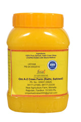 100% Natural Desi Ghee (Rathi, Sahiwal) By Om A-2 Cows Farm | Great Source Of Vitamins & Minerals Help Treat Other Health Issues | (1 Litre) 33.8 Ounce | Jar Pack