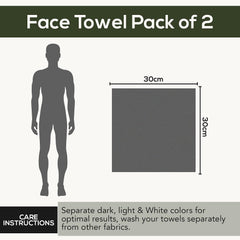 Spread Spain 100% Cotton Face Towel 600 Gsm | Roman Face Towel Super Absorbent Soft & Quick Dry Towels (Mouse) -Set Of 2