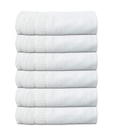N G Products 100% Cotton Bath & Swim Towel 2400 Gsm | Super Absorbent & Soft Antibacteria Towel Set (White) - Pack Of 6