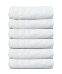 N G Products 100% Cotton Bath & Swim Towel 2400 Gsm | Super Absorbent & Soft Antibacteria Towel Set (White) - Pack Of 6
