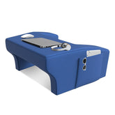 Lap Desk Pillow, Portable Computer Table & Laptop Lap Desk For Sofa, Bed, Floor - Blue Color | Ergonomic Design Comfortable Armrest | Work Desk Accessories For Reading Studying, Velvet Cover