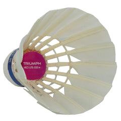 Triumph Neo Lite - 220+ Badminton Feather Shuttlecock | White , Pack Of 10 , High Quality Natural Cork
